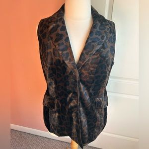 Leopard Fur Vest NWOT